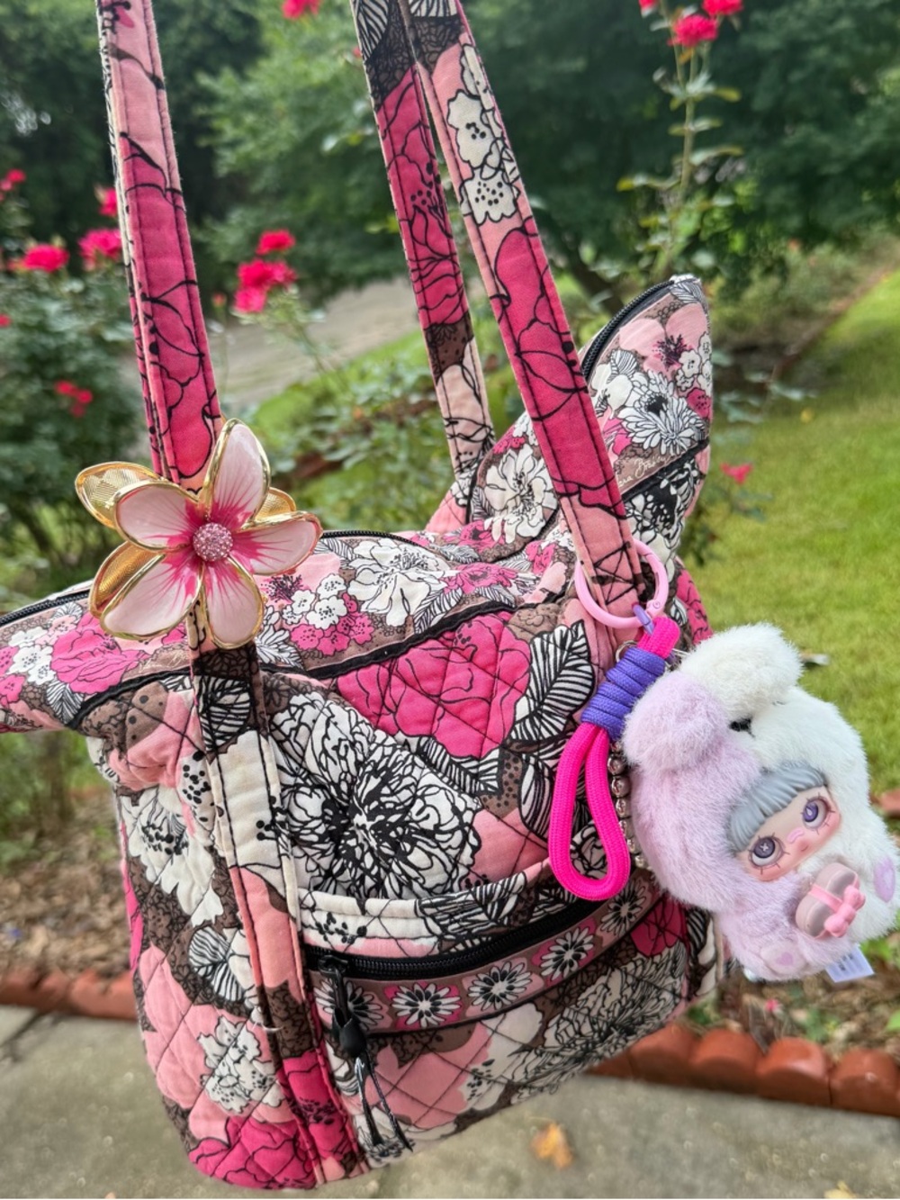 Vera Bradley Quilted Pink Floral Tote Bag 🌸🩷